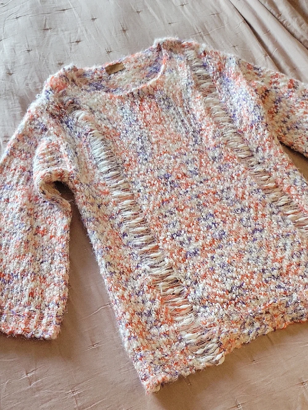 POL Confetti Knit Chunky Distressed Sweater - Picture 6 of 8